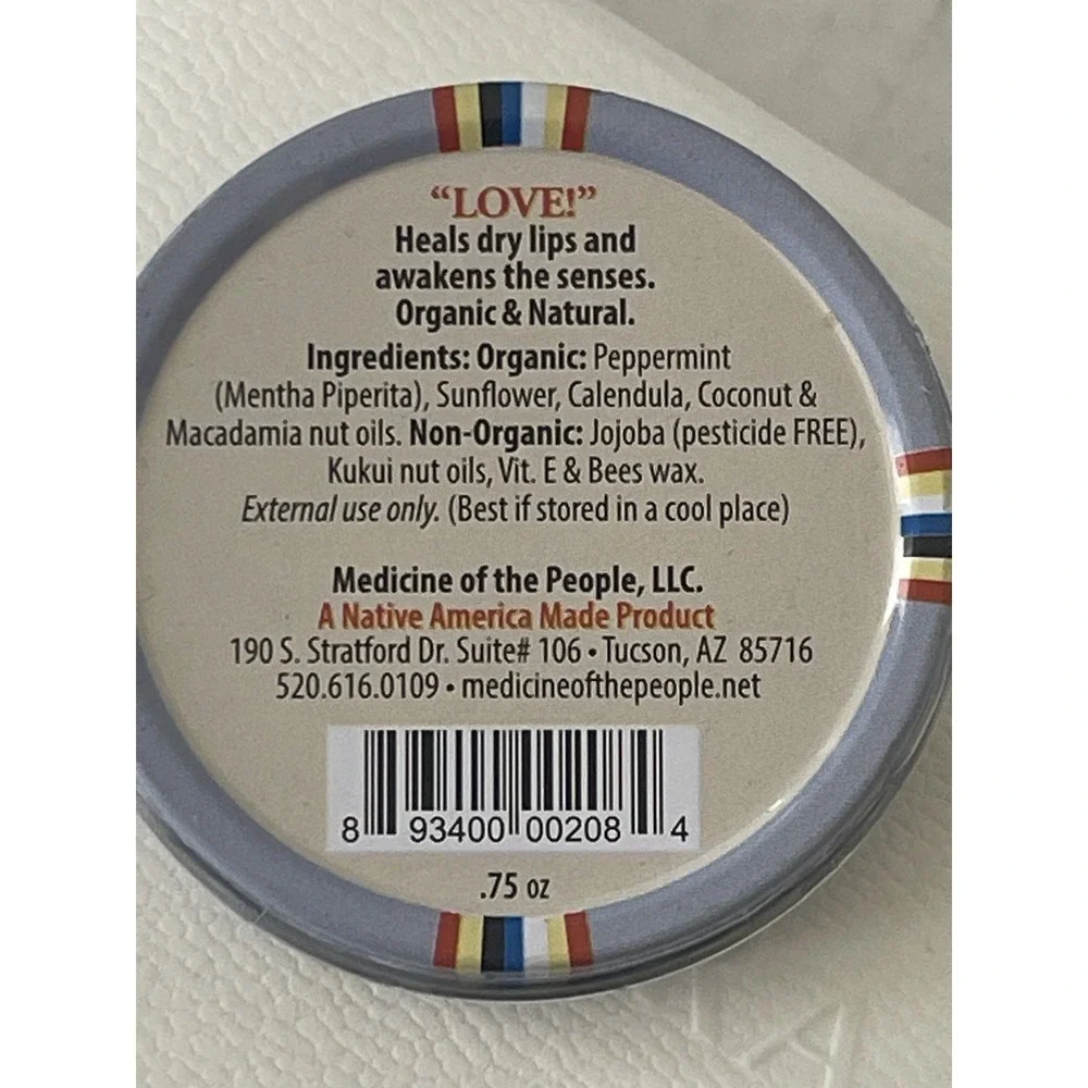 Navajo Medicine Of The People Peppermint Lip Balm - Dry Lips -NEW/SEALED